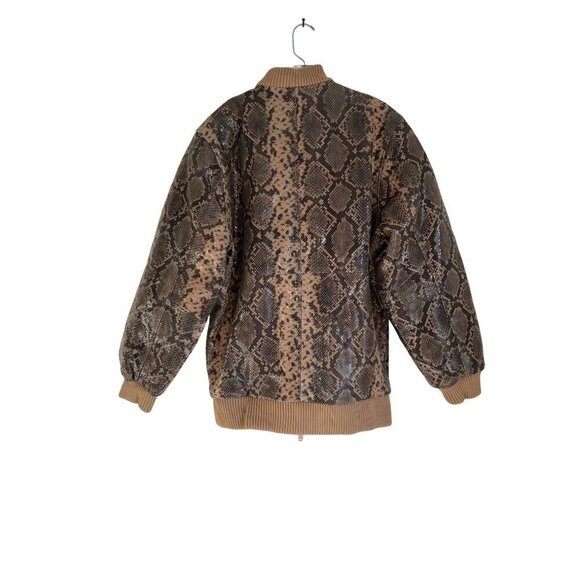 retrofete Halle Leather Jacket in Tannin Snake XSmall New Womens Coat - Picture 6 of 16
